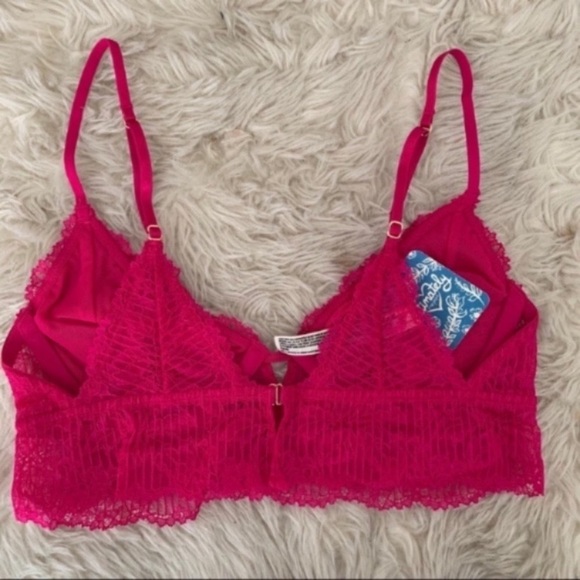 Free People pink lace Alyssa underwire bralette XS New With Tags - Picture 3 of 6